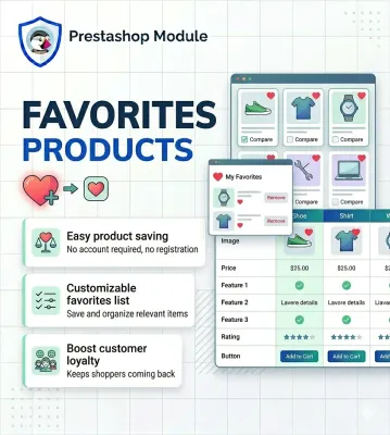 Favorite Products PrestaShop module preview